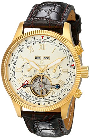 Star Time LTD- Burgmeister Burgmeister BM330-275 - Reloj marrón automático con pantalla analógica para hombre