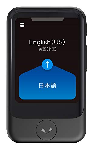POCKETALK Model S Traductor de voz bidireccional en tiempo real en 82 idiomas con datos incorporados de 2 años y cámara de traducción de texto y compatible con HIPAA/negro