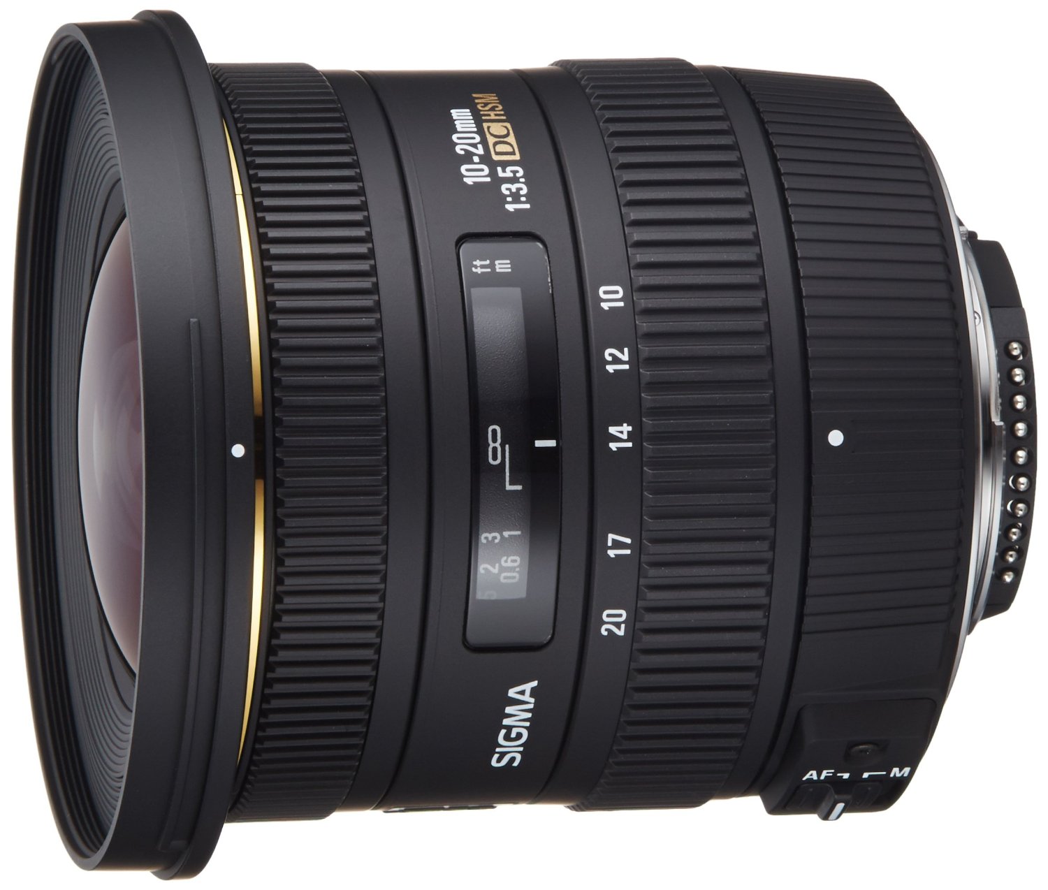 SIGMA 10-20mm f / 3.5 EX DC HSM ELD SLD Lente gran angular asférica para cámaras SLR digitales Nikon