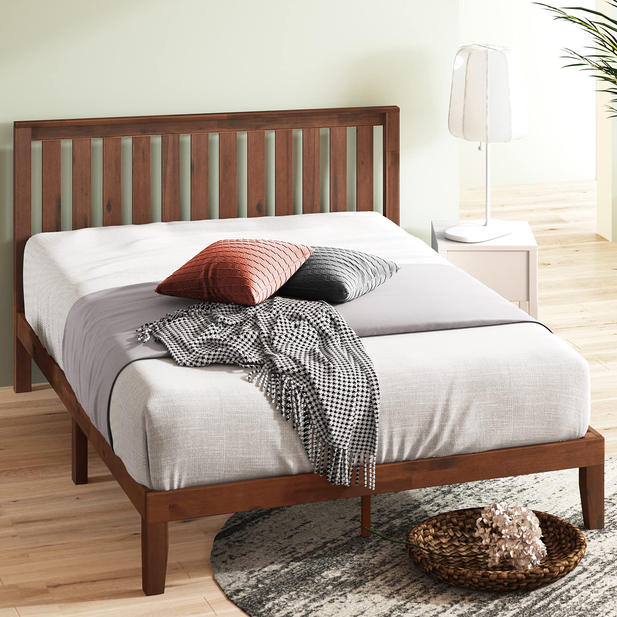 Zinus Armazón de cama con plataforma de madera Alexia