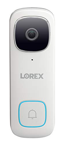  Lorex 2K QHD Wi-Fi Video Doorbell Cámara de seguridad para exteriores | Detección de personas y visión nocturna en color | Lente ultra gran angular y conversación bidireccional | incluido Tarjeta...