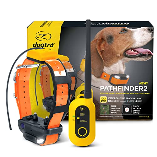  Dogtra Pathfinder 2 Rastreador GPS para perros Collar electrónico Luz LED Sin cuotas mensuales Aplicación gratuita Control de reloj inteligente a prueba de agua Seguimiento en tiempo real basado en...
