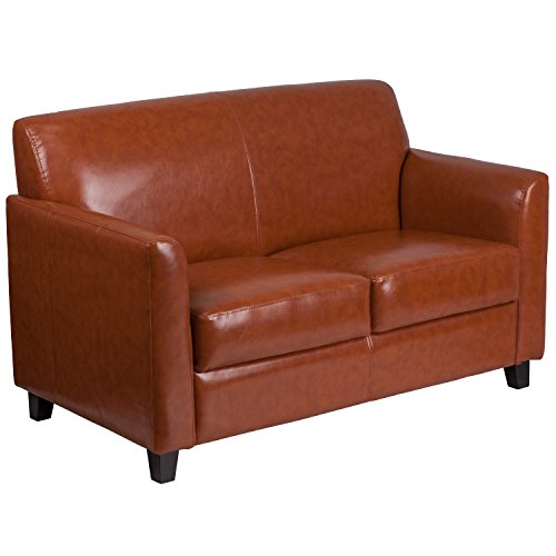 Flash Furniture Sofá de dos plazas HERCULES Diplomat Series Cognac Leather