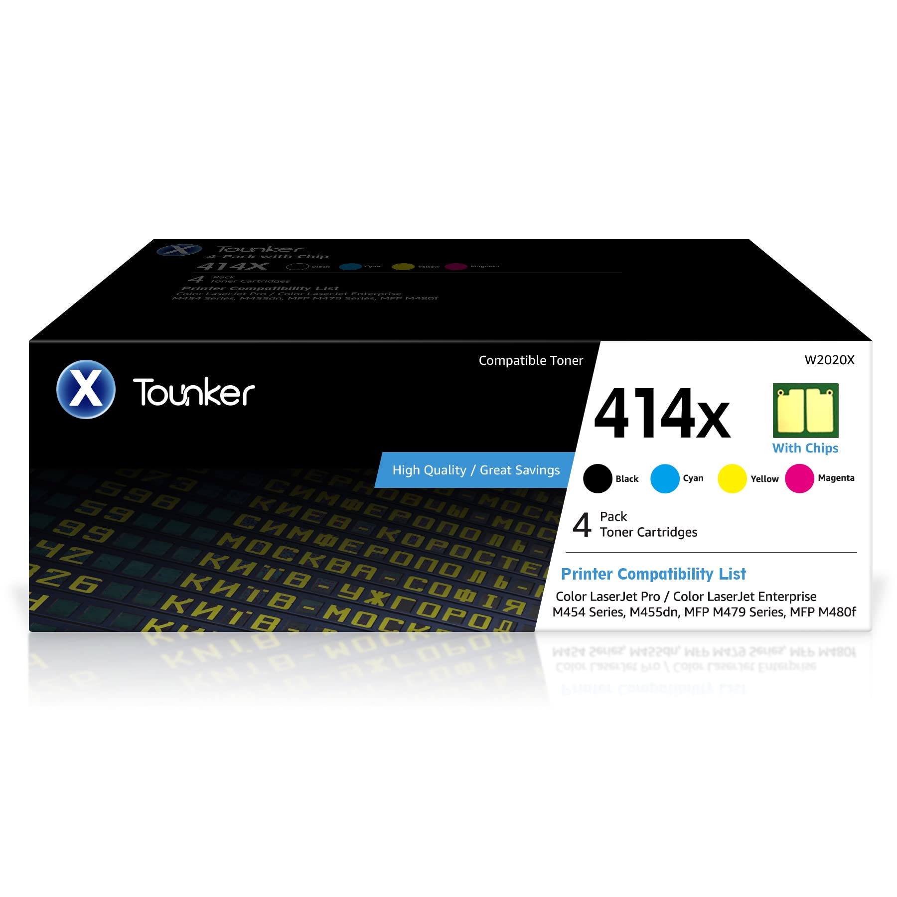 Tounker Reemplazo de cartucho de tóner compatible para HP 414X