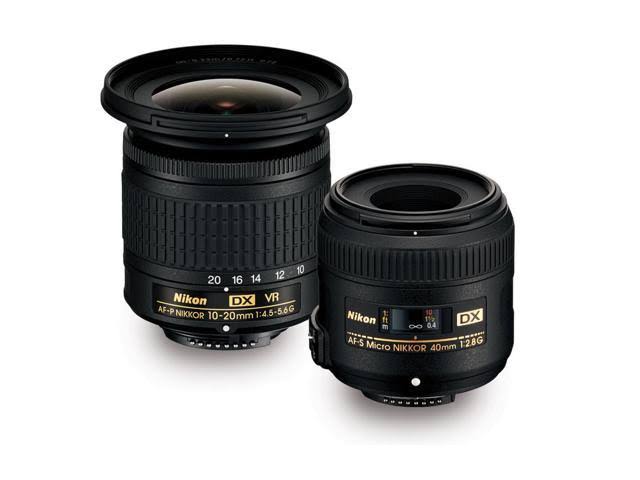 Nikon Kit de dos lentes para paisaje y macro con 10-20 mm f / 4.5-5.6G VR y 40 mm f / 2.8G
