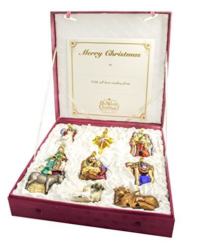 Old World Christmas Colección de adornos de nacimiento de 9 piezas estándar