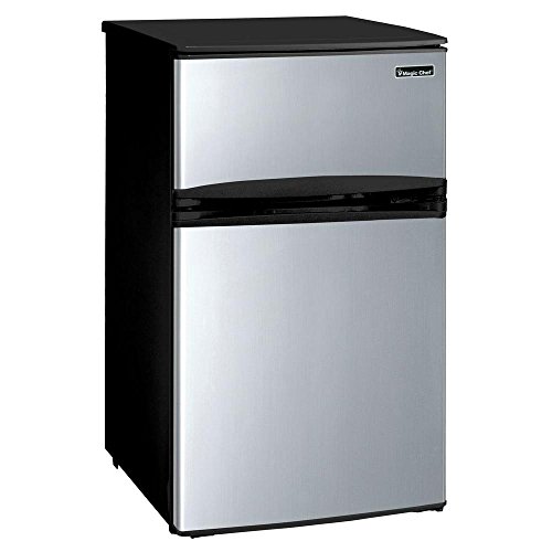 MAGIC CHEF 3.1 cu. ft. Mini refrigerador con apariencia de acero inoxidable (acero inoxidable)