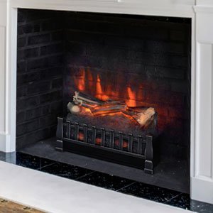 Duraflame Calentador eléctrico de leña con cama de ascuas realista