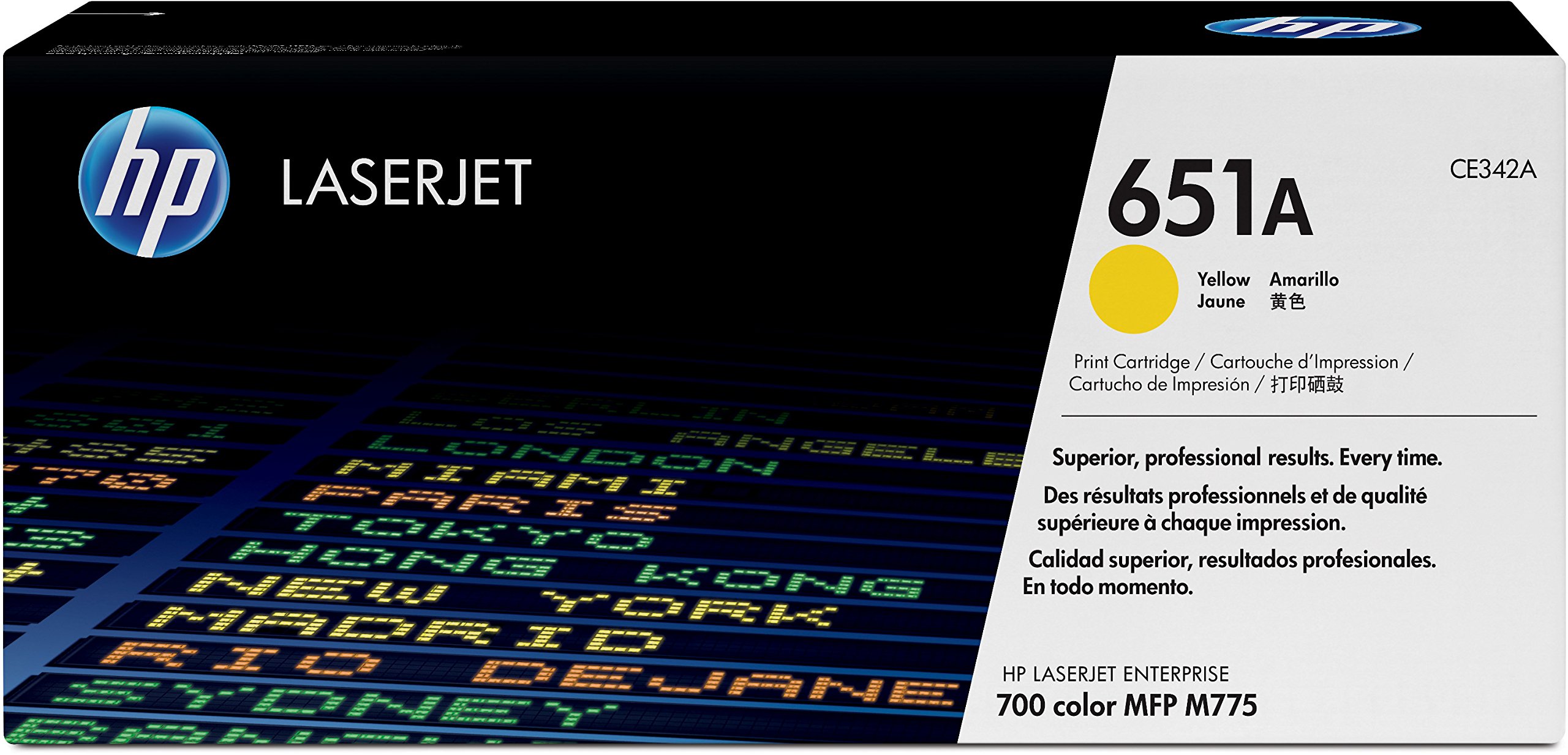 HP Cartucho de tóner amarillo original 651A | Funciona con LaserJet Enterprise 700 color MFP M775 Series | CE342A