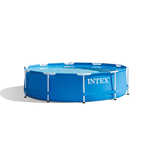 Intex Piscina sobre el suelo con bomba de filtro Marco de metal de 10' x 30'