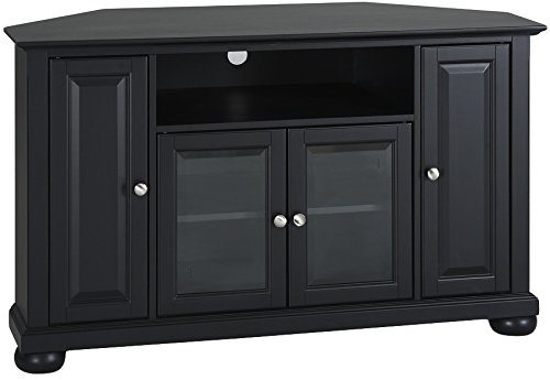 Crosley Furniture Mueble esquinero para TV Alexandria de 48 pulgadas - Negro