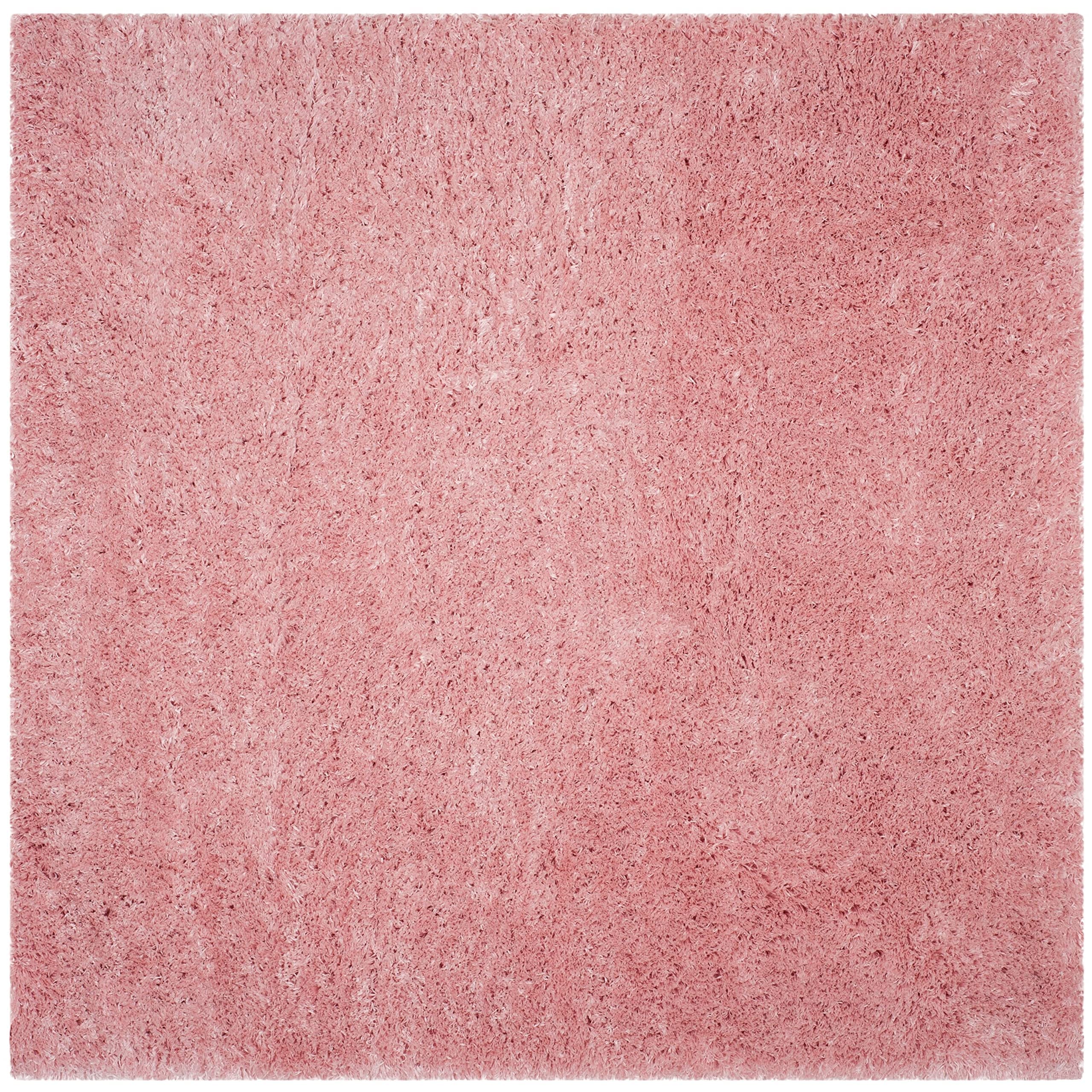 Safavieh Polar Shag Collection 5'1' cuadrado rosa claro PSG800P Solid Glam alfombra de área extra gruesa de 3 pulgadas
