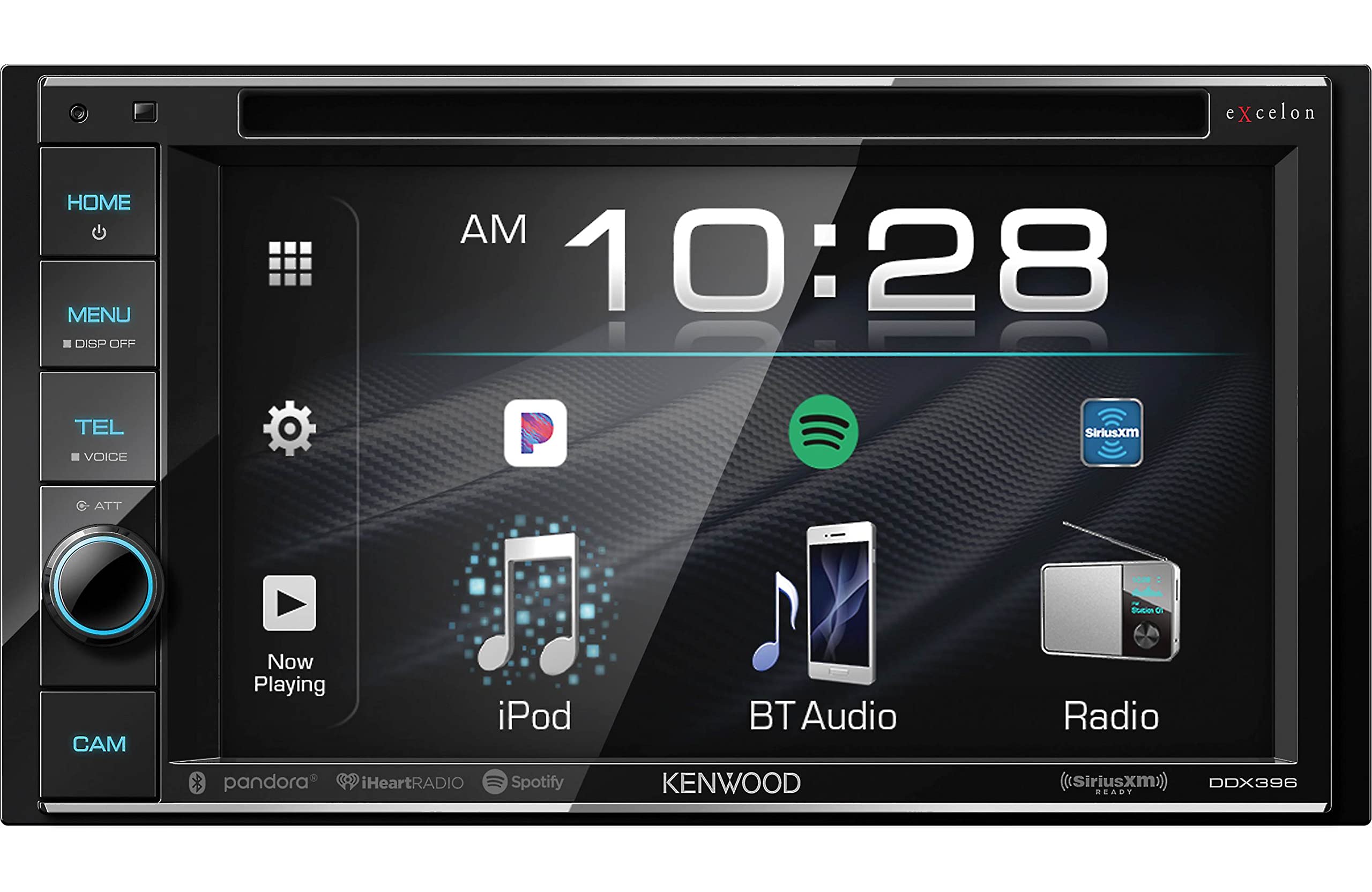 KENWOOD eXcelon DDX396BT Doble DIN SiriusXM Ready Bluetooth en el tablero DVD/CD/AM/FM Receptor estéreo para automóvil con pantalla táctil de 6.2 '