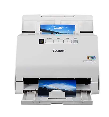 Canon Escáner de fotos y documentos imageFORMULA RS40 - para Windows y Mac - Escanea fotos - Color vibrante - Interfaz USB - 1200 DPI - Alta velocidad - Configuración fácil