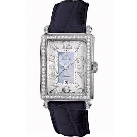 Gevril Reloj automático con diamantes azules 6207NL Glamour para mujer