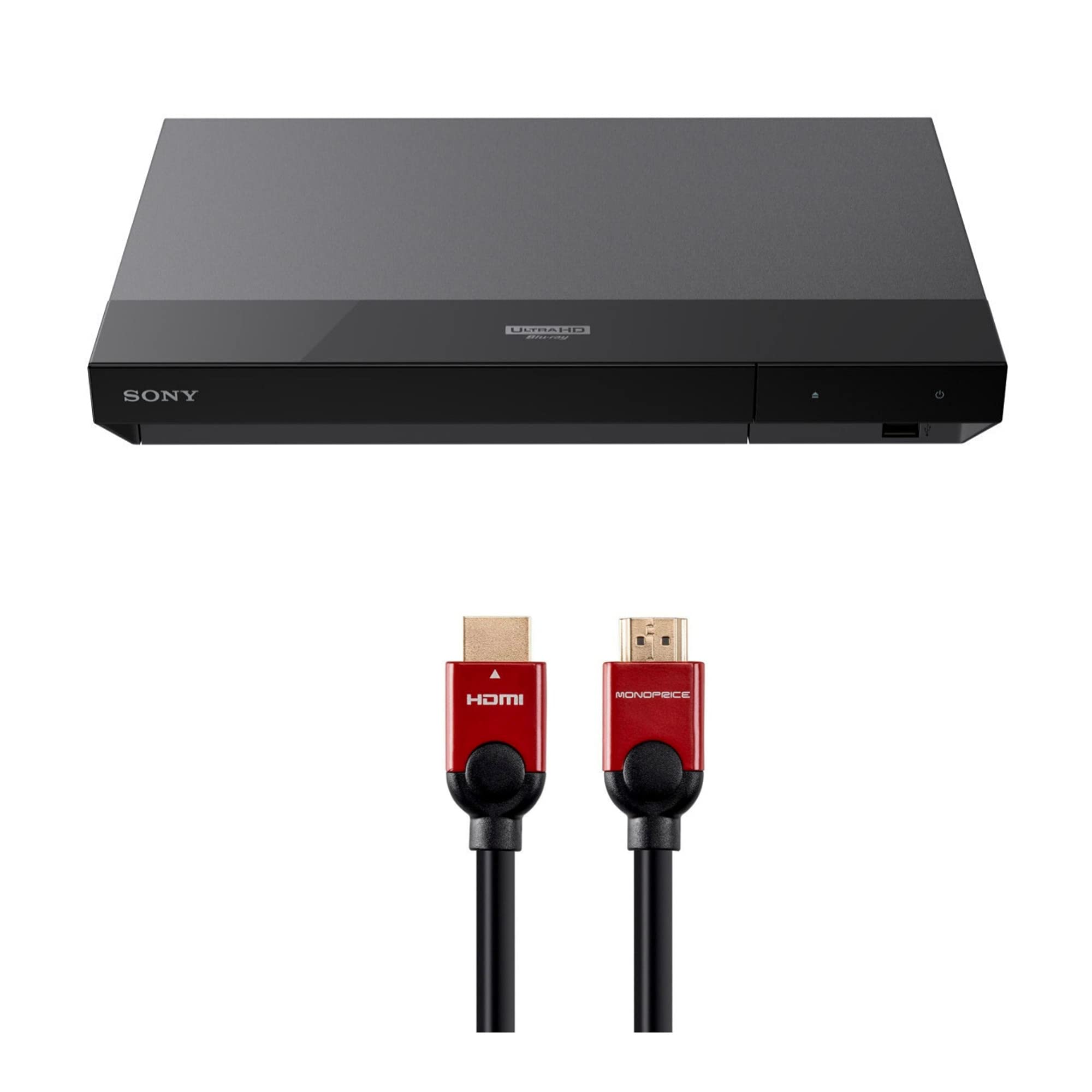 Sony UBP-X700 Reproductor de Blu-ray 4K Ultra HD con Dolby Vision con cable HDMI de alta velocidad de 6 pies