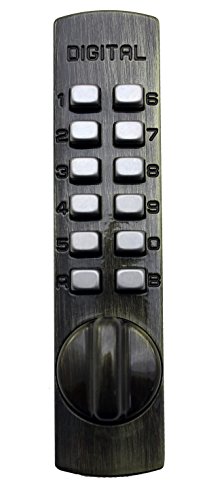 Lockey USA Cerradura de perno de gancho de montaje en superficie sin llave mecánica para puerta corredera