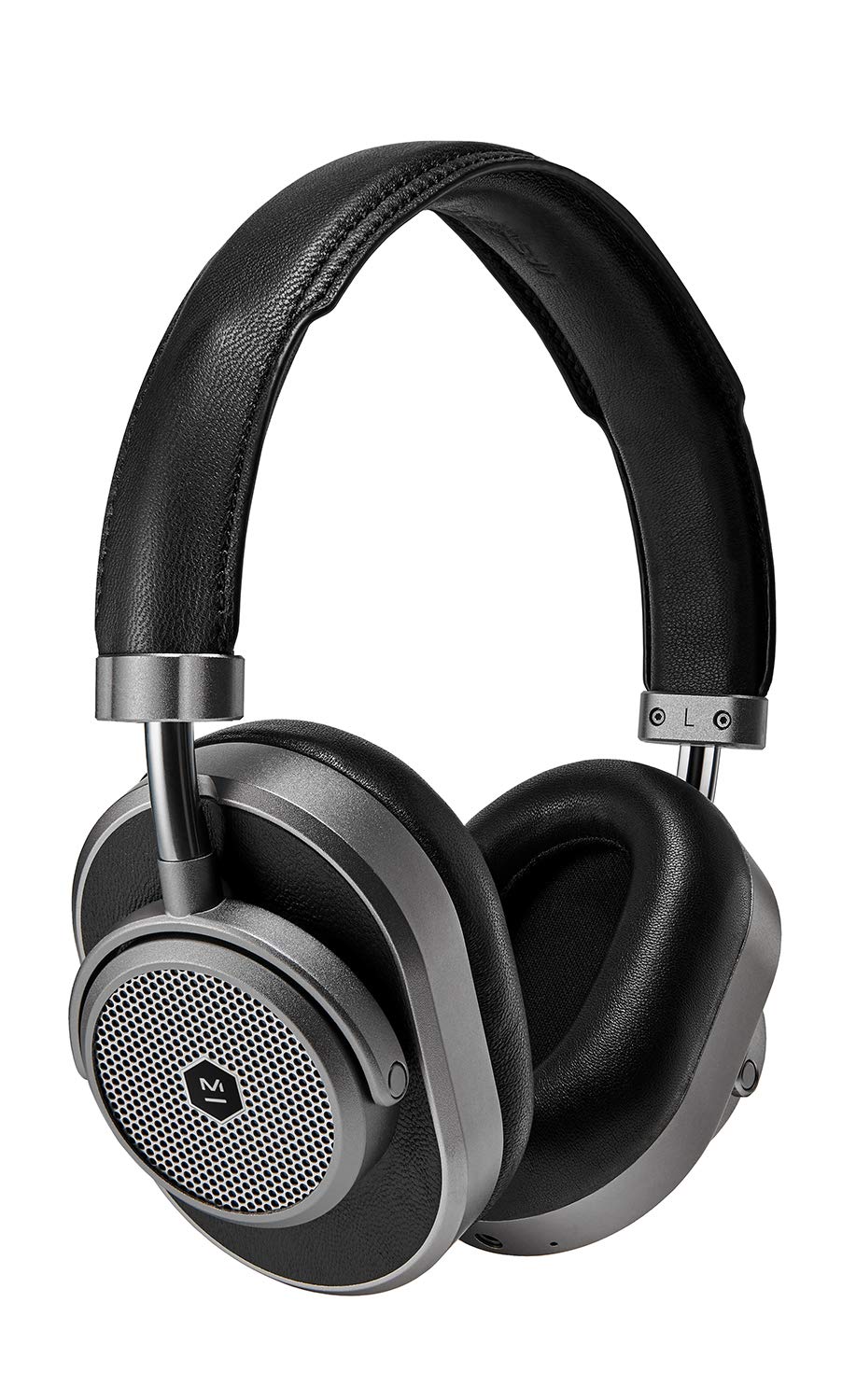 Master & Dynamic MW65 Auriculares inalámbricos con cancelación activa de ruido (Anc) - Auriculares supraaurales Bluetooth con micrófono - Gunmetal/Cuero negro