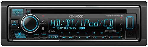 KENWOOD KDC-BT778HD Receptor estéreo para automóvil CD con Bluetooth de DIN simple con control de voz Amazon Alexa | Pantalla de texto LCD | Entrada USB y auxiliar