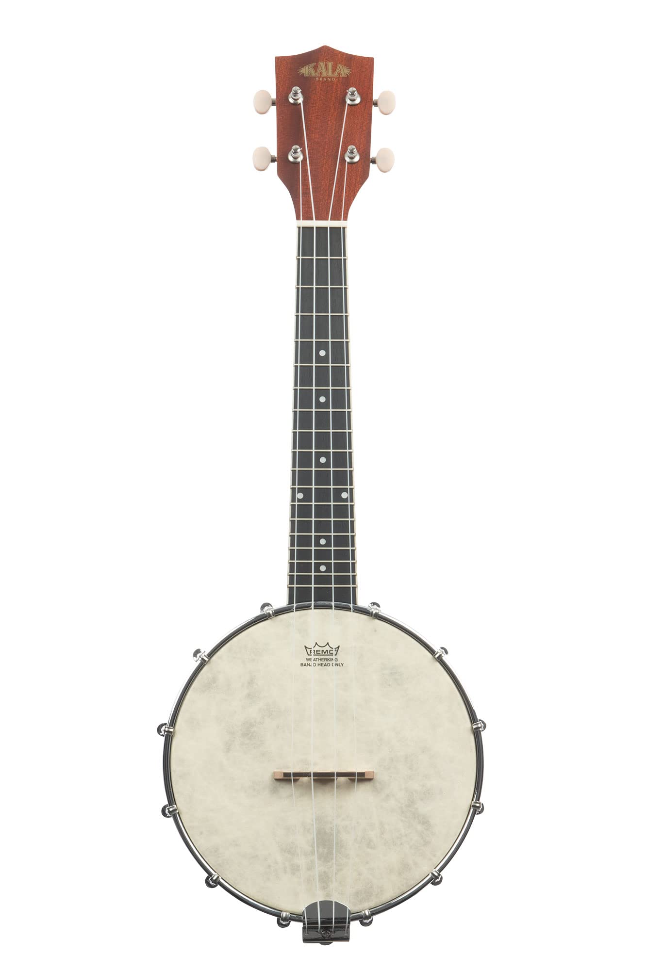 Kala Brand Music Co. Ukelele de banjo de concierto de satén de caoba natural - Banjolele (KA-BNJ-MHG-C)