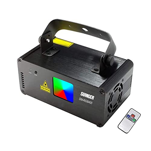  Sumger Profesional DMX512 LED Luces de escenario para interiores RGB Escáner láser Efecto de haz Luz de escenario Sonido activado Dormitorio Proyector láser Espectáculo de iluminación con control...