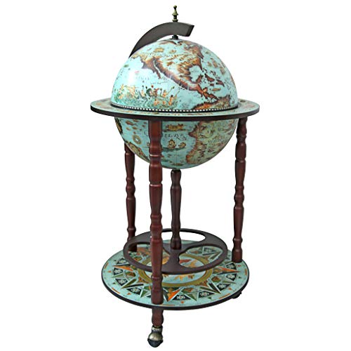 Design Toscano Gabinete para licores - Réplica italiana del siglo XVI Globe Bar Cart