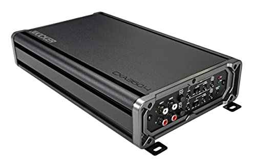 Kicker 46CXA3604T 360 vatios RMS 4 canales 50-200 Hz Amplificador de clase A / B de audio para vehículos con filtros de paso alto y bajo variables