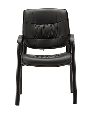 BTExpert Sala de espera ejecutiva de oficina de cuero de primera calidad para invitados/silla de conferencia lateral para recepción