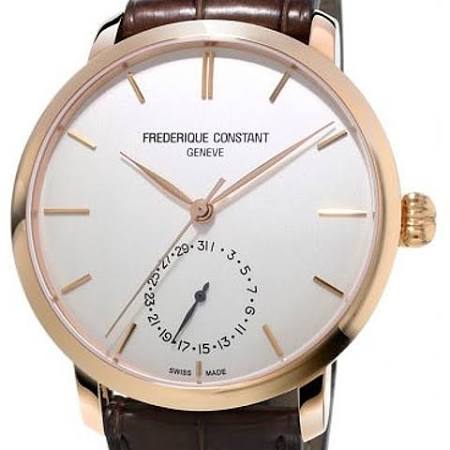 Frederique Constant Watches Child Code Frederique Constant para hombre FC-710V4S4 Slimline Manufacture Analog Display Automatic Self Wind Reloj marrón