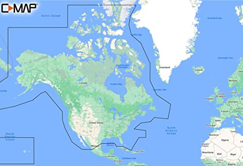 C-MAP Discover North America Lakes Tarjeta de mapa de EE. UU./Canadá para navegación GPS marina