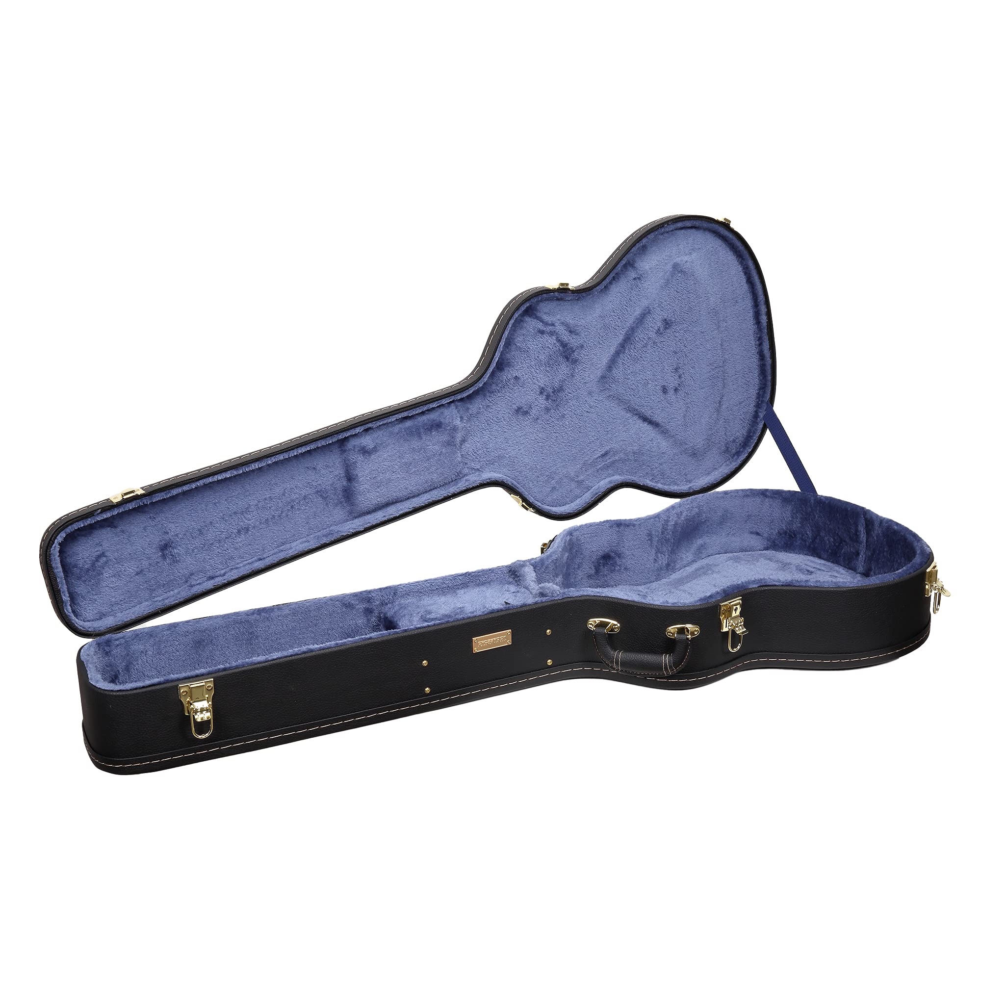 Crossrock Estuche de Madera para Bajo Acústico-Negro (CRW620ABBK)