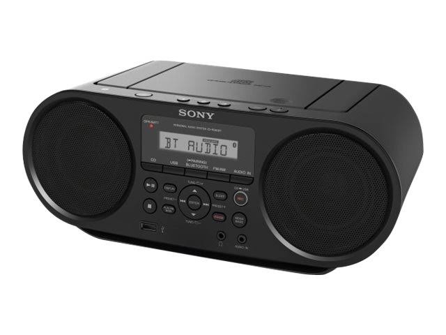 Sony Boombox de CD ZSRS60BT con Bluetooth y NFC (negro)
