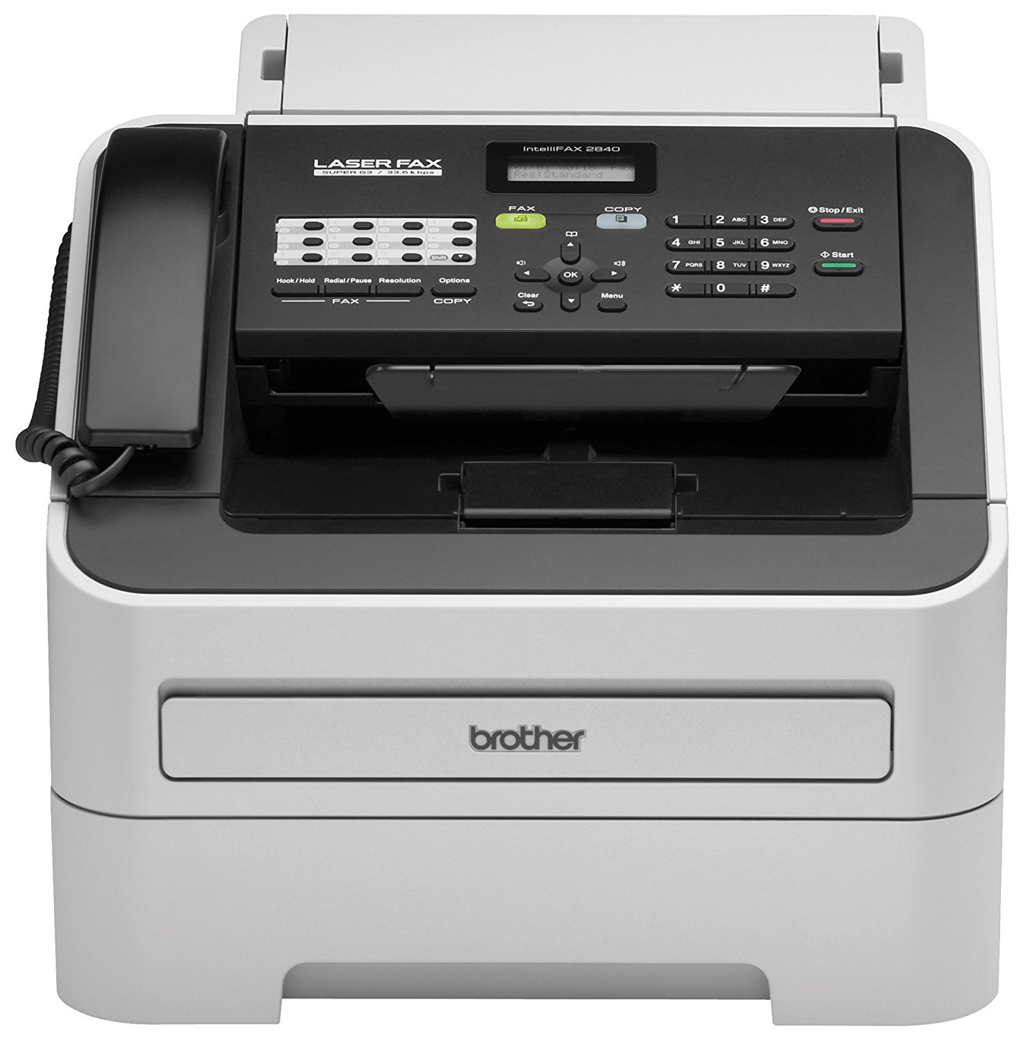 Brother Printer Impresora monocroma inalámbrica RFAX2840 con escáner y fax (reacondicionado certificado)