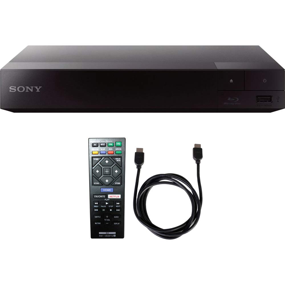 Sony BDP-S1700 Streaming Blu-ray Disc Player con cable HDMI de alta velocidad de 6 pies