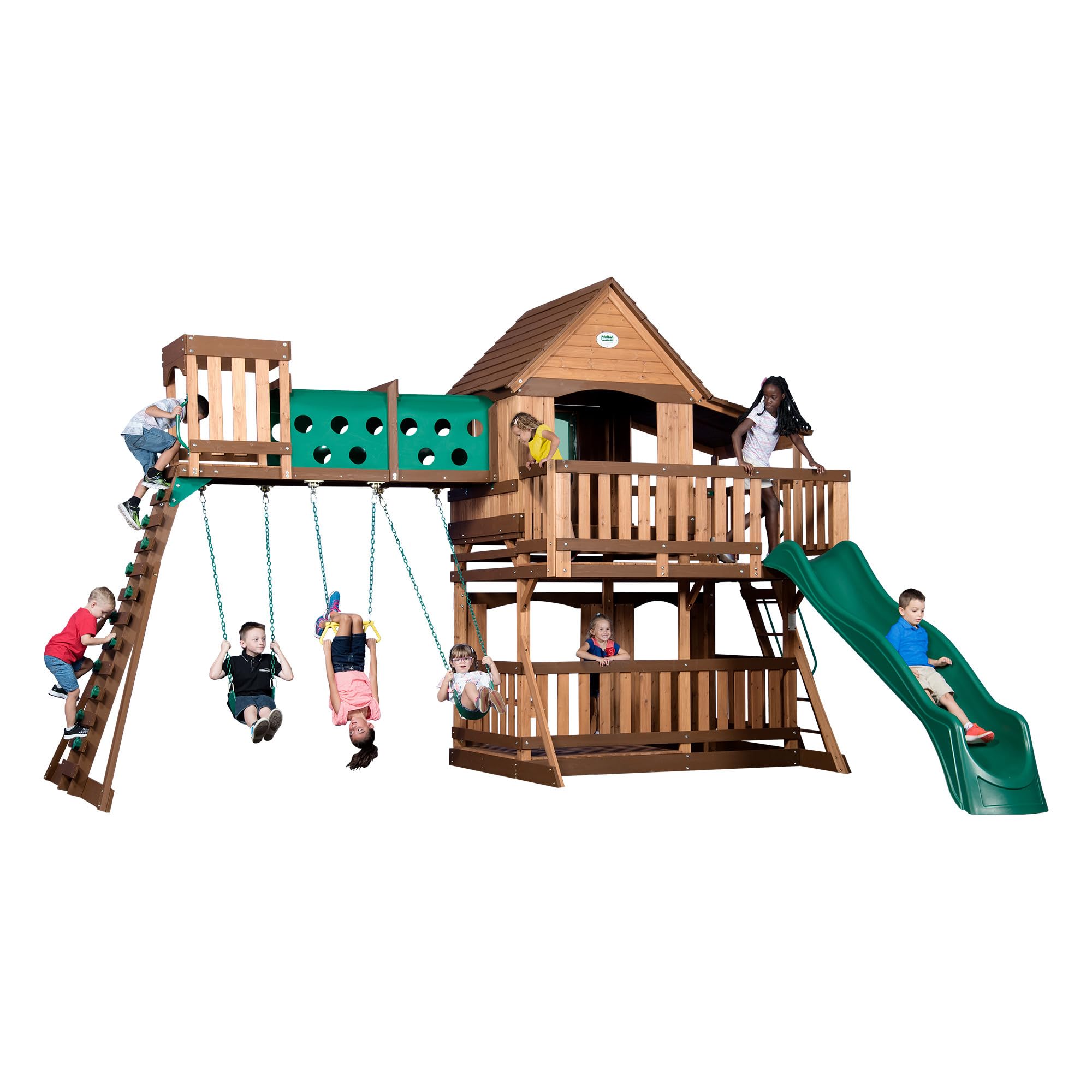 Backyard Discovery Woodridge Elite All Cedar Wood Swing...