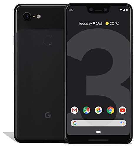 Google Pixel 3 XL 64GB desbloqueado GSM y CDMA 4G LTE Android Phone con cámara trasera de 12.2MP y cámara frontal doble de 8MP - Solo negro (renovado)