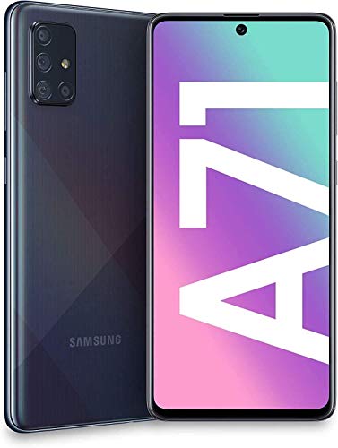 Samsung Galaxy A71 (5G) 128GB (6.7 pulgadas) Pantalla Cuádruple Cámara 64MP A716U Smartphone - Negro - Bloqueado por T-Mobile - (Renovado)