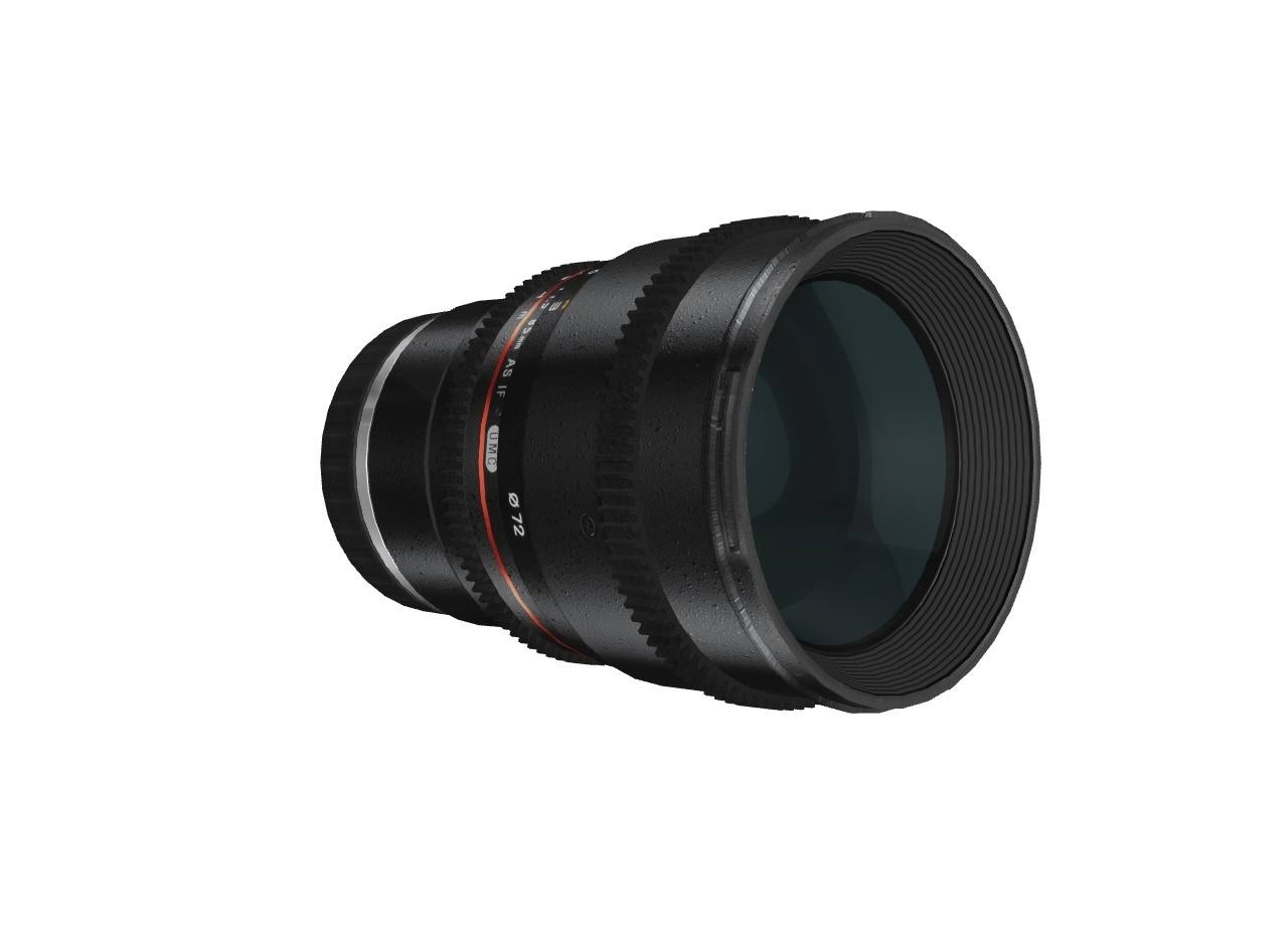 Rokinon Lente asférica CV85M-C 85mm t / 1.5 para Canon con lente fija de compatibilidad de enfoque continuo y apertura sin hacer clic