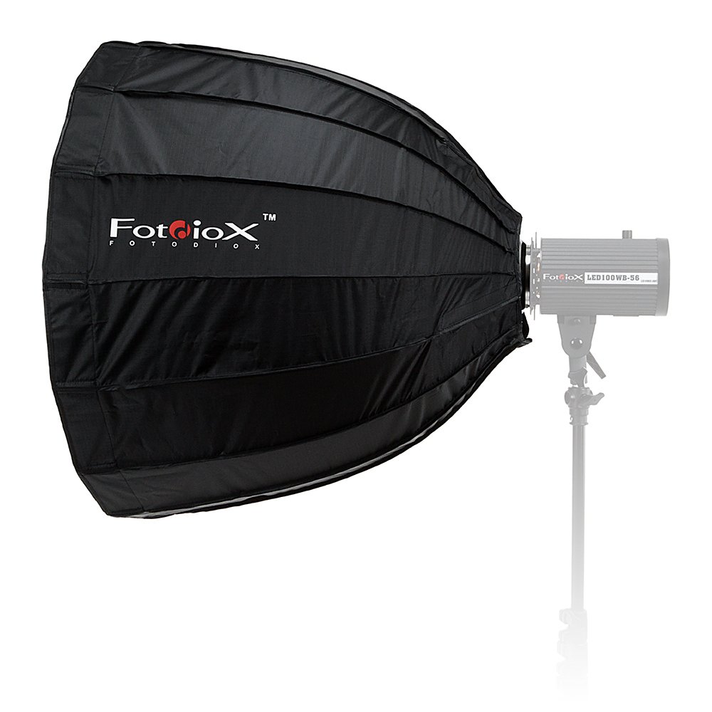 Fotodiox Deep EZ-Pro 28in (70cm) Softbox parabólico - Softbox plegable rápido con inserto Balcar Compatible con Alien Bees
