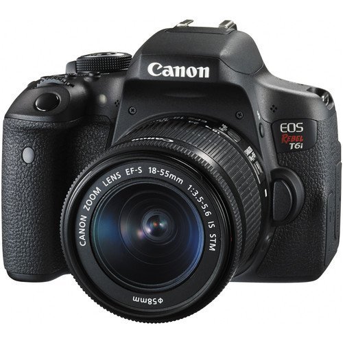 Canon Cámara EOS Rebel T6i DSLR con lente EF-S 18-55 mm f / 3.5-5.6 IS STM - Versión internacional (sin garantía)
