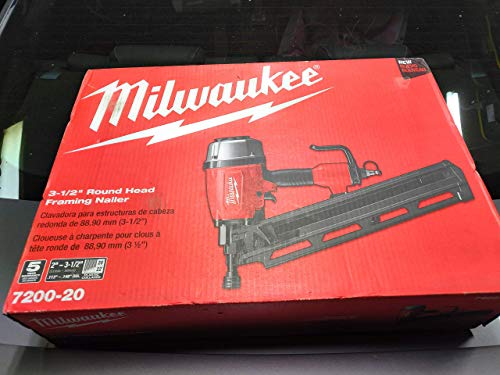 Milwaukee Clavadora neumática de cabeza redonda completa de 3-1/2 pulg. de 21 grados