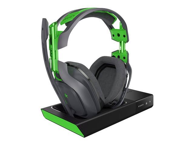 ASTRO Gaming Auriculares para juegos Dolby inalámbricos A50 - Negro / Verde - Xbox One + PC