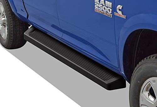 APS iBoard Estribos negros estilo ajuste personalizado 2009-2018 Dodge Ram 1500 Crew Cab Pickup 4 puertas y 2010-2020 Ram 2500 3500 (09-12 requiere perforación) (barras laterales Nerf Bars laterales)