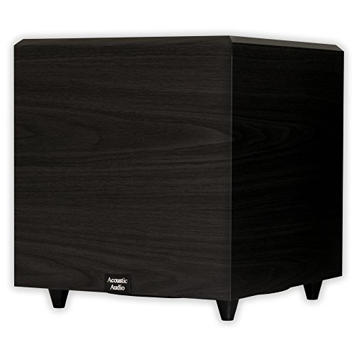 Acoustic Audio by Goldwood Acoustic Audio PSW-12 500 Watt 12-Inch Down Firing Powered Subwoofer (Negro)