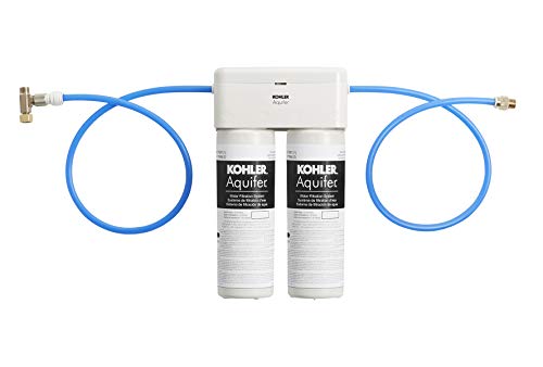 KOHLER 77686-NA Sistema de filtración de agua de doble cartucho acuífero