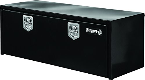 Buyers Products - 1702310 Caja de camión debajo de la carrocería de acero negro con pestillo con manija en T (18x18x48 pulgadas)
