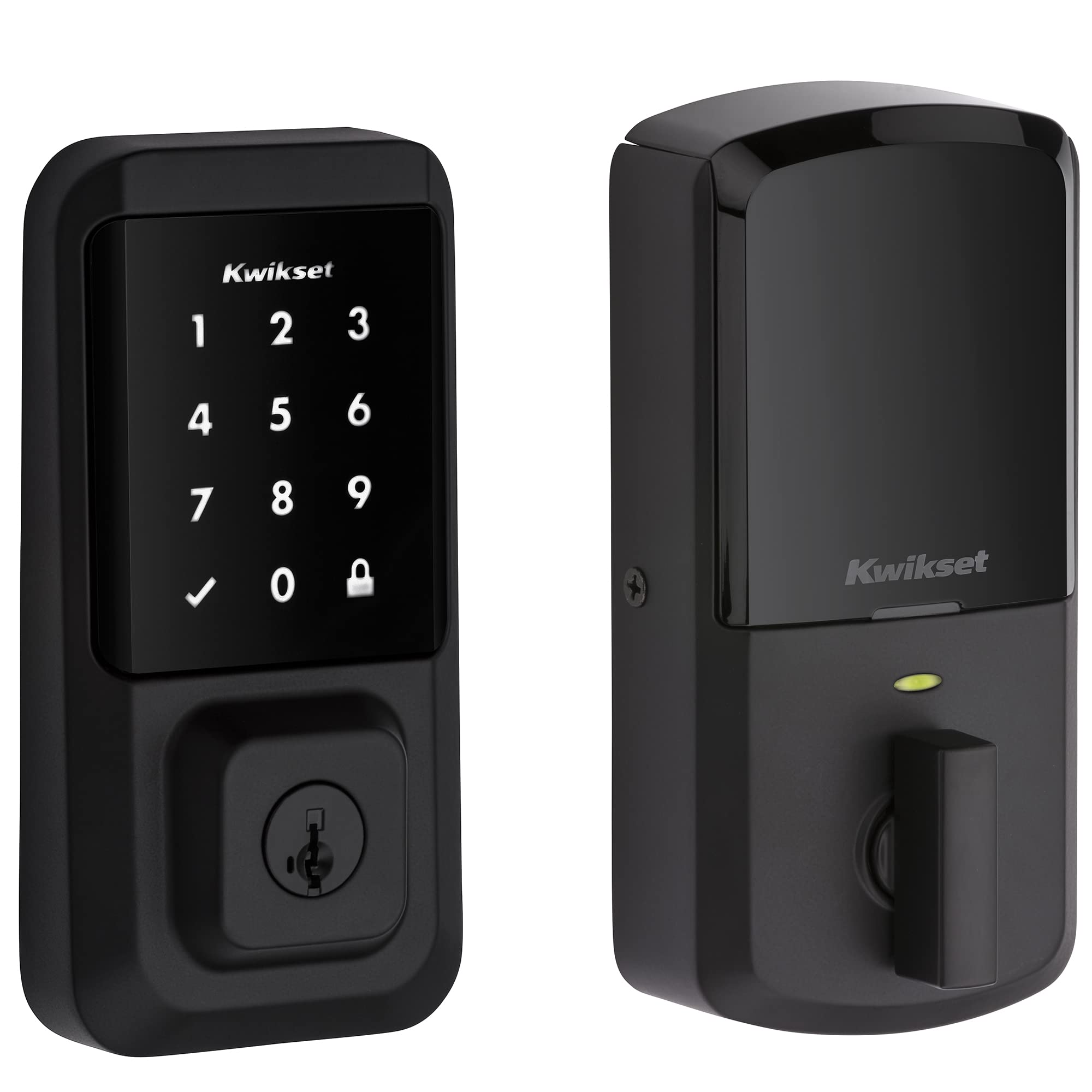 Kwikset 99390-001 Halo Wi-Fi Smart Lock Cerrojo electrónico con pantalla táctil para entrada sin llave con seguridad SmartKey