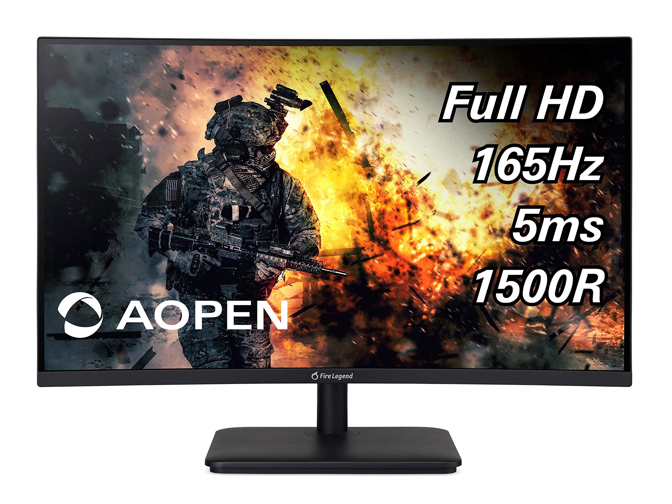 AOPEN Monitor para juegos curvo de marco cero Full HD (1920 x 1080) | Tecnología AMD FreeSync | Hasta 75Hz