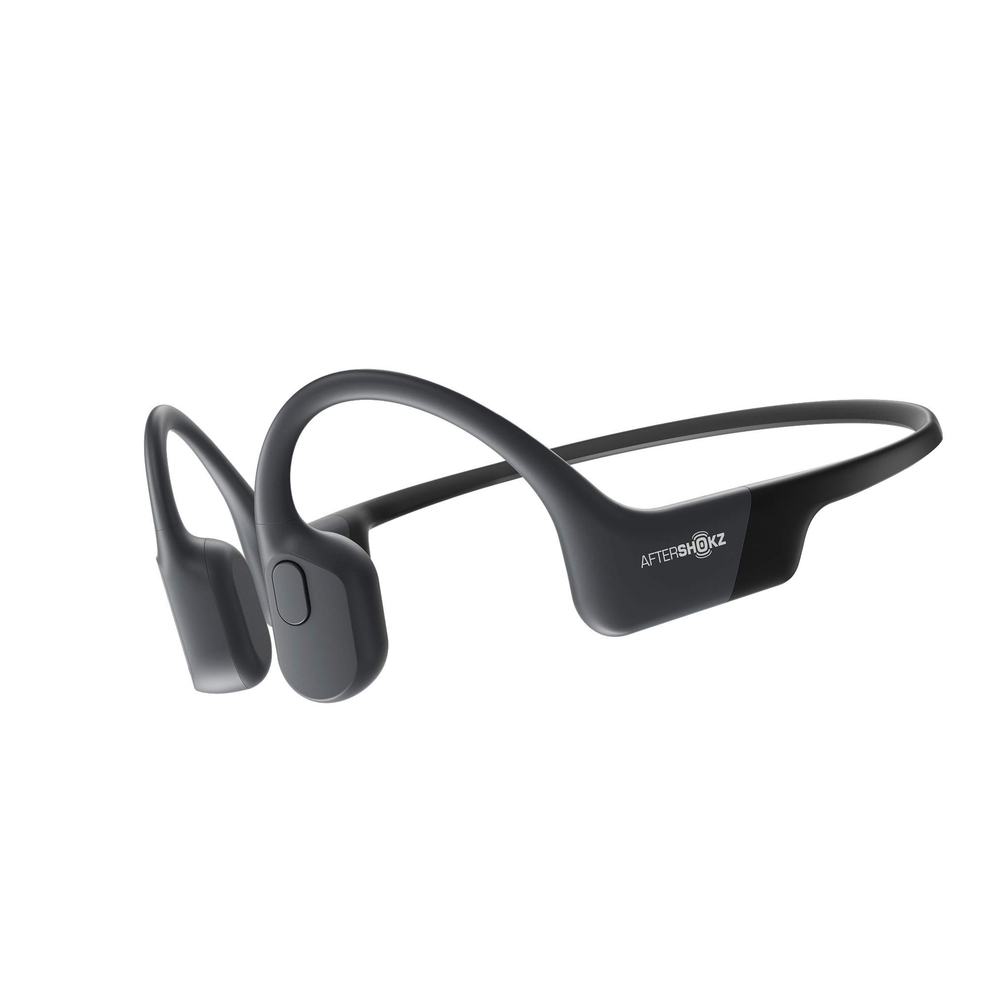  Aftershokz Aeropex (rebautizado como Shokz OpenRun) - Auriculares deportivos Bluetooth de conducción ósea abiertos - Auriculares inalámbricos resistentes al sudor para hacer ejercicio y correr -...