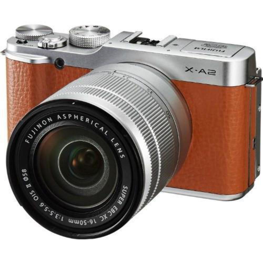EBasket Cámara digital sin espejo Fujifilm X-A2 con lente de 16-50 mm (marrón) - Versión internacional (sin garantía)